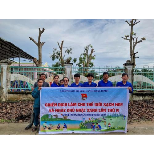 Ban Chấp Hành Đoàn Huyện Giang Thành Tổ Chức Các Hoạt Động Ngày Chủ Nhật Xanh Đợt IV Năm 2024